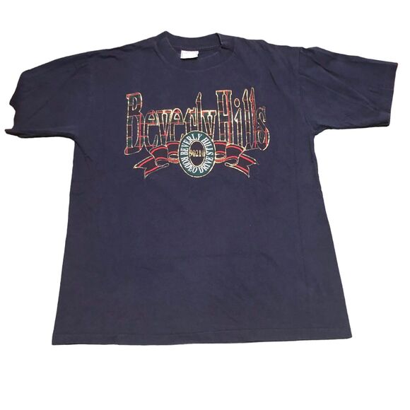 Vintage 1990s Beverly Hills 90210 Rodeo Drive Crew Neck T-Shirt SZ L USA - Picture 1 of 7